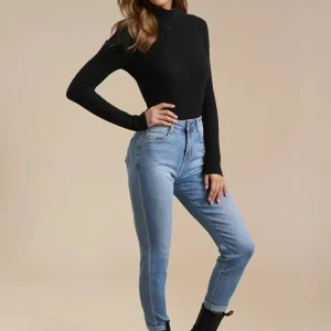 Jeans momfit mellanblå