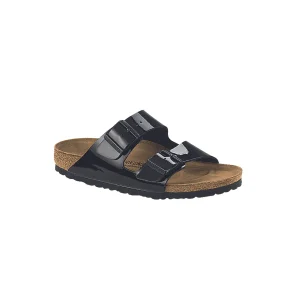 Sandal Birkenstock Arizona Birko-Flor, Patent, Normal läst - Svart Unisex