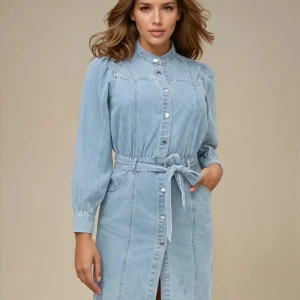 Jeansklänning med strass