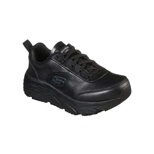 Sneaker Skechers Work Max Cushioning Elite SR Kajus OB FO - Svart-Skinn Dam