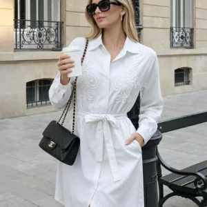 Skjortklänning Jane vit