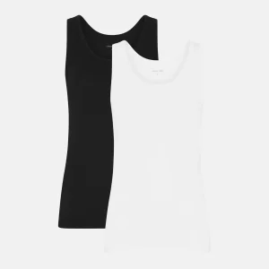 2-pack linne i bambu i svart/vitt