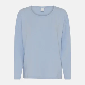 Britt långärmad bambu T-shirt - Kentucky Blue