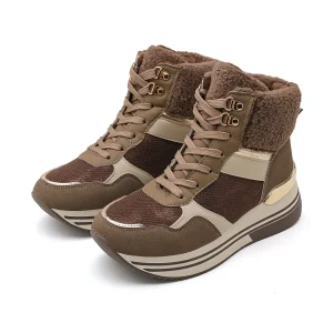 Sneakers med högt skaft brun