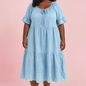 Jeansklänning Malin blå stl.44-52