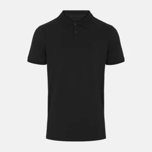 Svart pikétröja i bambu