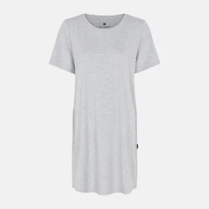 T-shirtklänning i bambu ljusgrå