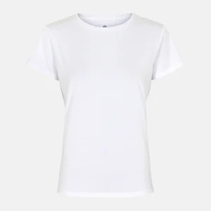 Vit bambu T-shirt med rund hals