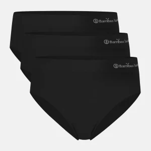 Belle bambu maxi trosor med smal resårkant - svart 3-pack