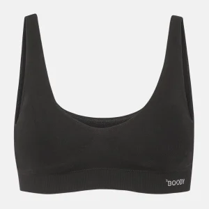 Svart vadderad bambu-bh utan bygel