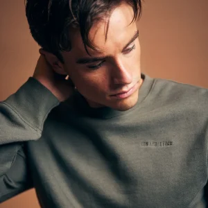 Core sweatshirt Men Moss green