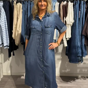 Jeansklänning- mörkblå