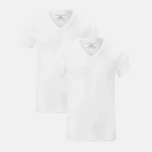 Vinn bambu slim fit T-shirt - Vit 2-pack