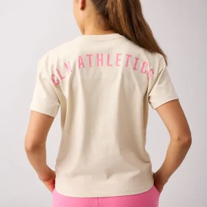 Core relaxed t-shirt back print wmn Cream white