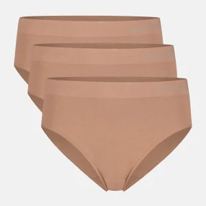 Belle bambu maxi trosor med smal elastisk kant - tan nude 3 pack