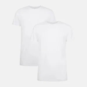Ruben bambu T-shirt med rund hals - vit 2-pack