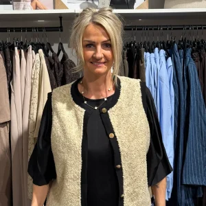 SC bessie teddy väst - beige