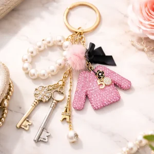 Nyckelring Classy Charms rosa