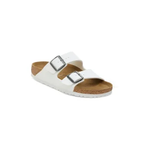 Sandal Birkenstock Arizona Birko-Flor, Smal läst - Vit Unisex