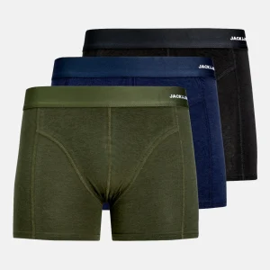 3-pack bambuunderkläder i grönt/blått/svart