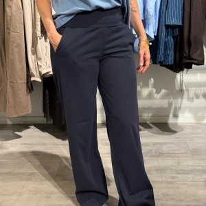 Vid mjuk byxa- marinblå