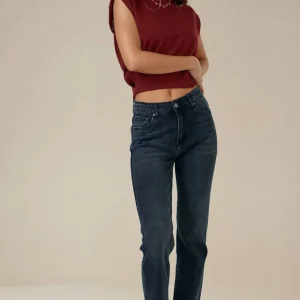 Jeans Elsa straight leg antracit