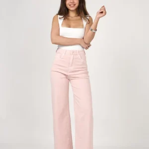 Jeans Natalia wide leg rosa