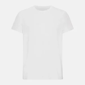 Vit T-shirt i bambu med rund hals