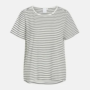 Bea kortärmad bambu T-shirt vita blå ränder