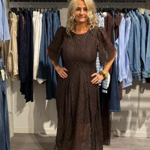 CClace maxi dress dark brown