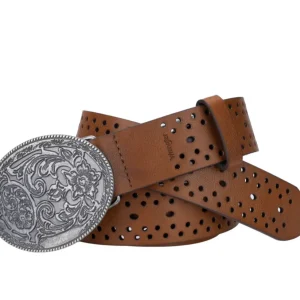 Wrangler skärp belt buckla brunt buckla