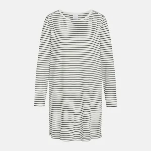 Bea kortärmad bambu nattlinne vita blå ränder