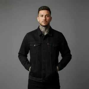 Vintage jeansjacka Levi’s svart large