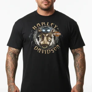 Harley davidson biker tshirt svart  unisex 3XL
