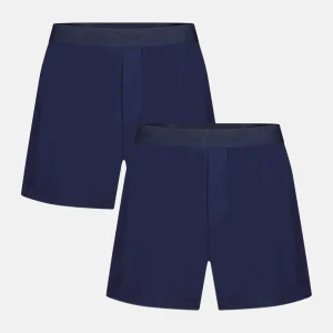 2-pack blå bambu boxershorts