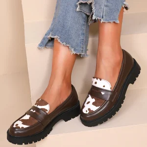 Loafers med grov sula komönstrade