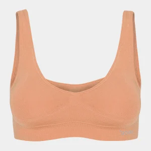 Blek nude vadderad bambu bh utan bygel