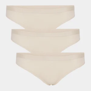 3-pack krämfärgade bambu trosor