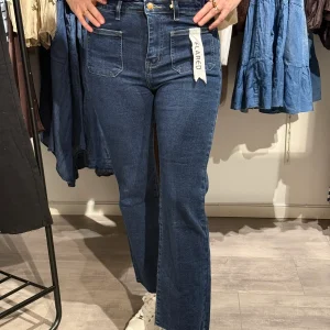 Flare jeans pocket - mörkblå