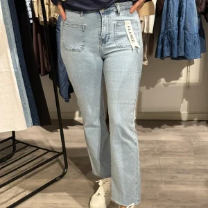 Flare jeans pocket - ljusblå