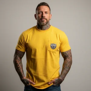 Harley Davidson motorcykel  tshirt gul unisex XXL