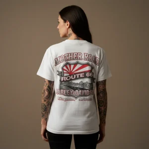 Harley Davidson motorcykel  tshirt vit medium unisex