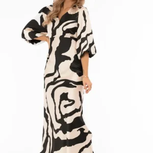 CICELY DRESS CHAMPAGNE/BLACK