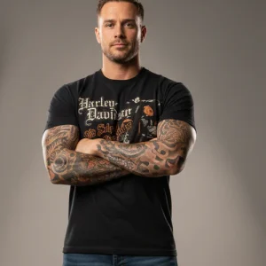 Harley davidson biker tshirt svart  unisex XL
