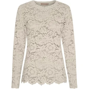 MDCMILLEY -spets topp beige
