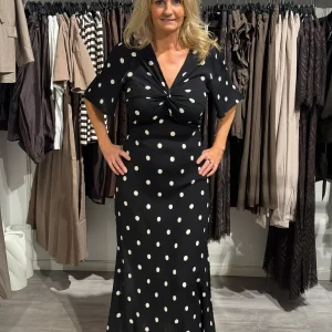 Klänning dot- black