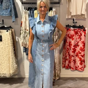 YAS denim long dress