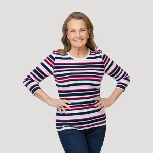 Rita topp - Hallonröd multirand