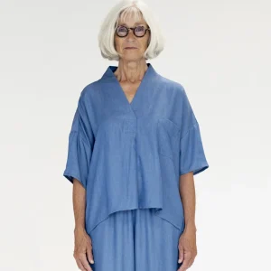 Muse Wear Karen topp ljus denim