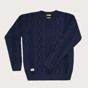 Men's Merino Cable Knit Crew Neck